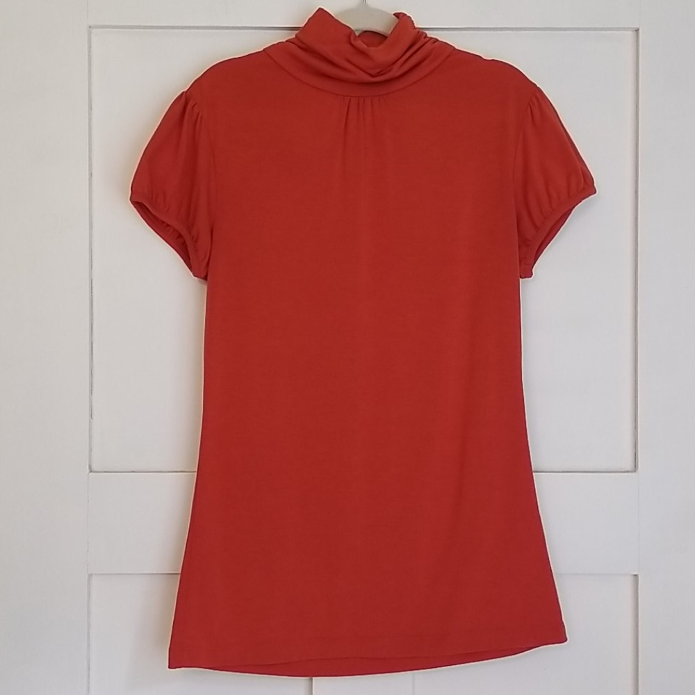 Banana Republic Short Sleeve Mock Turtleneck